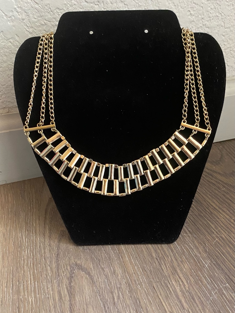 Gold Statement Link Bib Necklace - Women's Jewelry